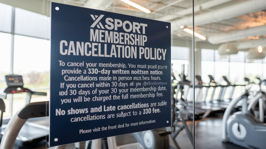 XSport Fitness Cancellation Policy