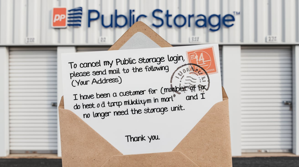 How to Cancel Public Storage Login Via Mail?