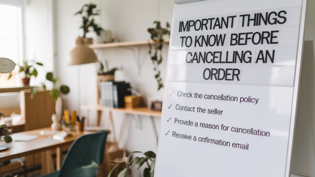 Important Things to Know Before Cancelling an Order