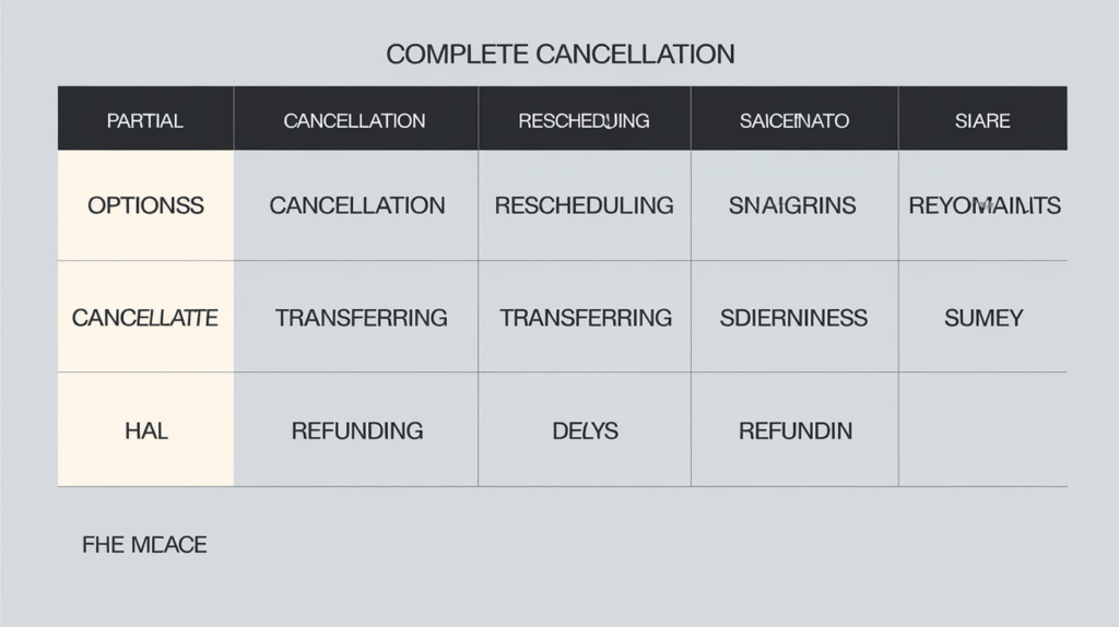 Alternatives to complete Cancellation