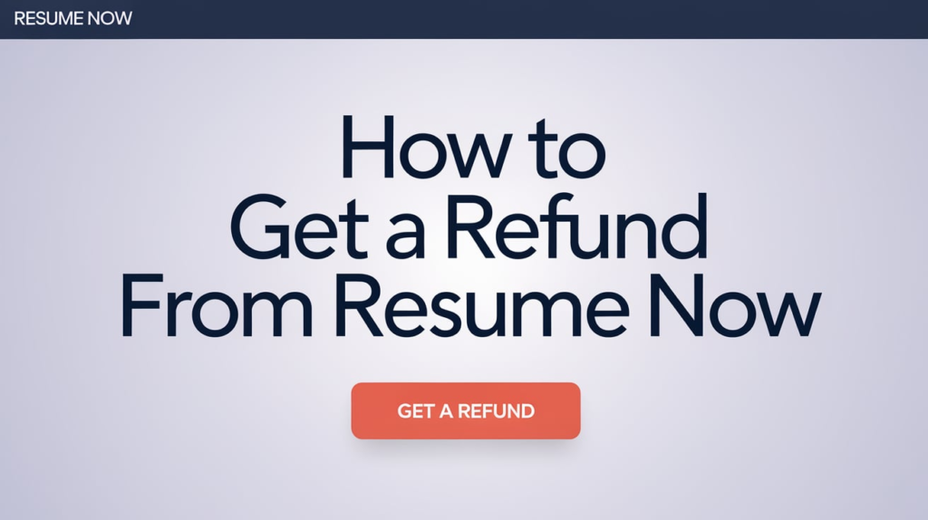 How To Get A Refund from Resume Now