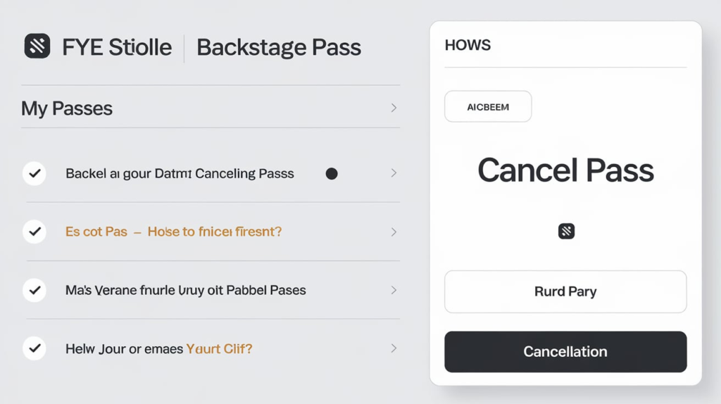 How to Cancel FYE Backstage Pass Without a Card