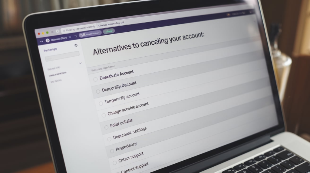 Alternatives to Canceling Your Account: