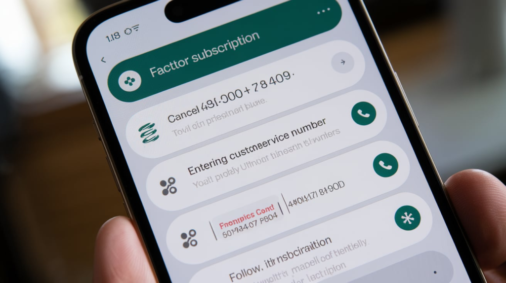 How to Cancel Factor Subscription By Phone