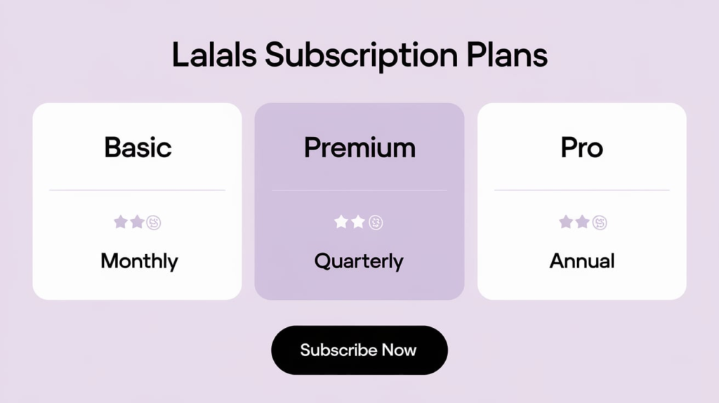 Lalals Subscription Plans