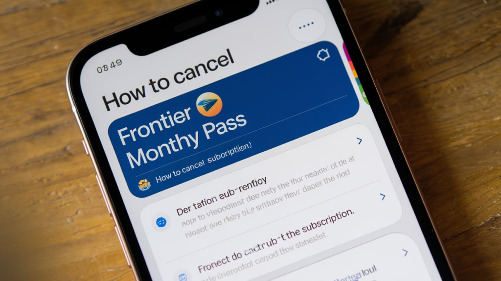 How To Cancel Frontier Monthly Pass